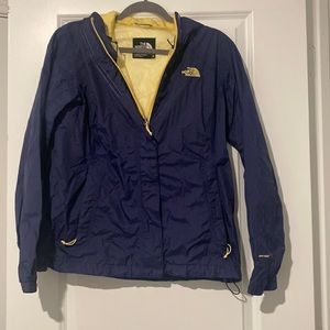 North Face Blue/Yellow Rain Jacket